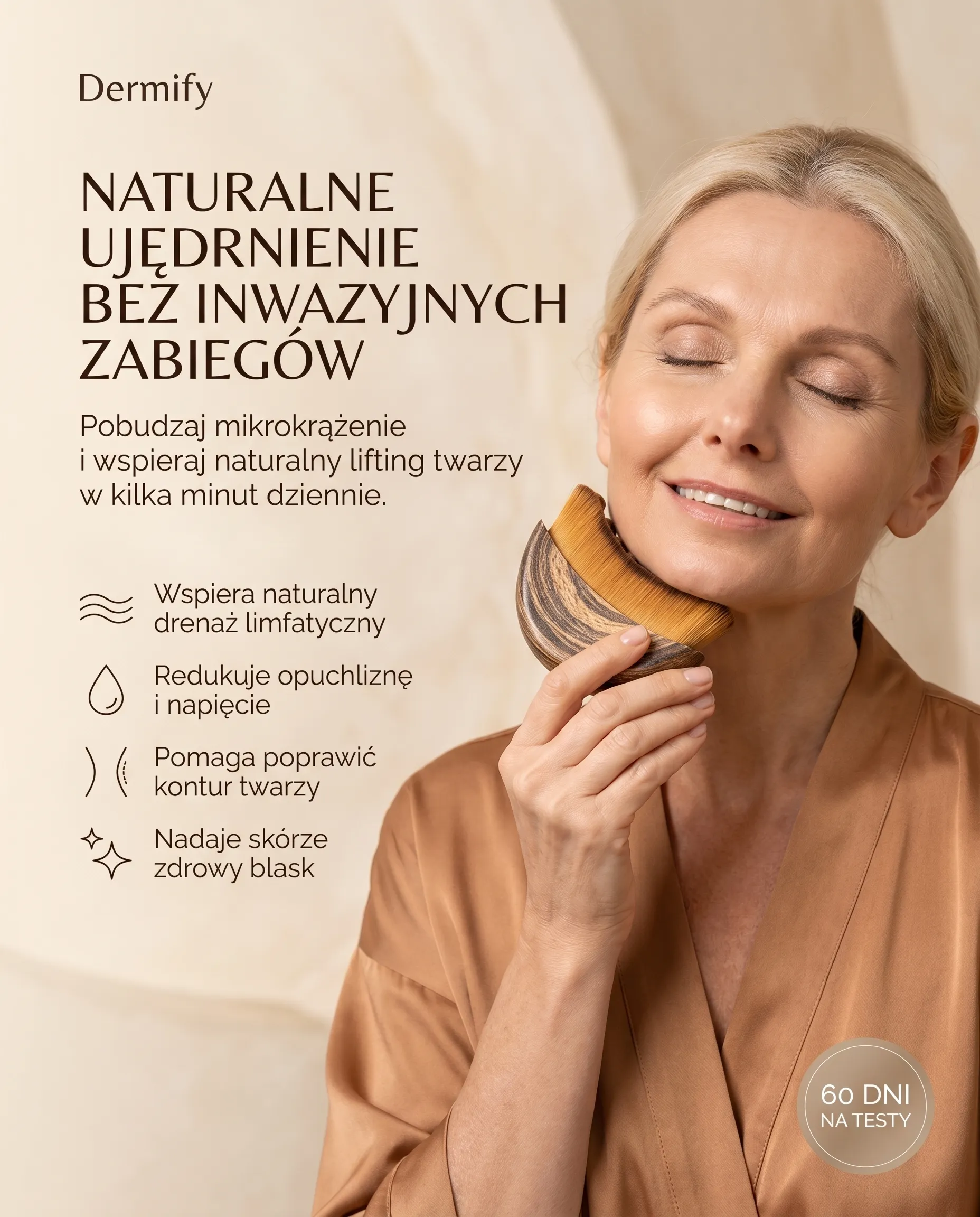 Dermify — szczotka do drenażu limfatycznego