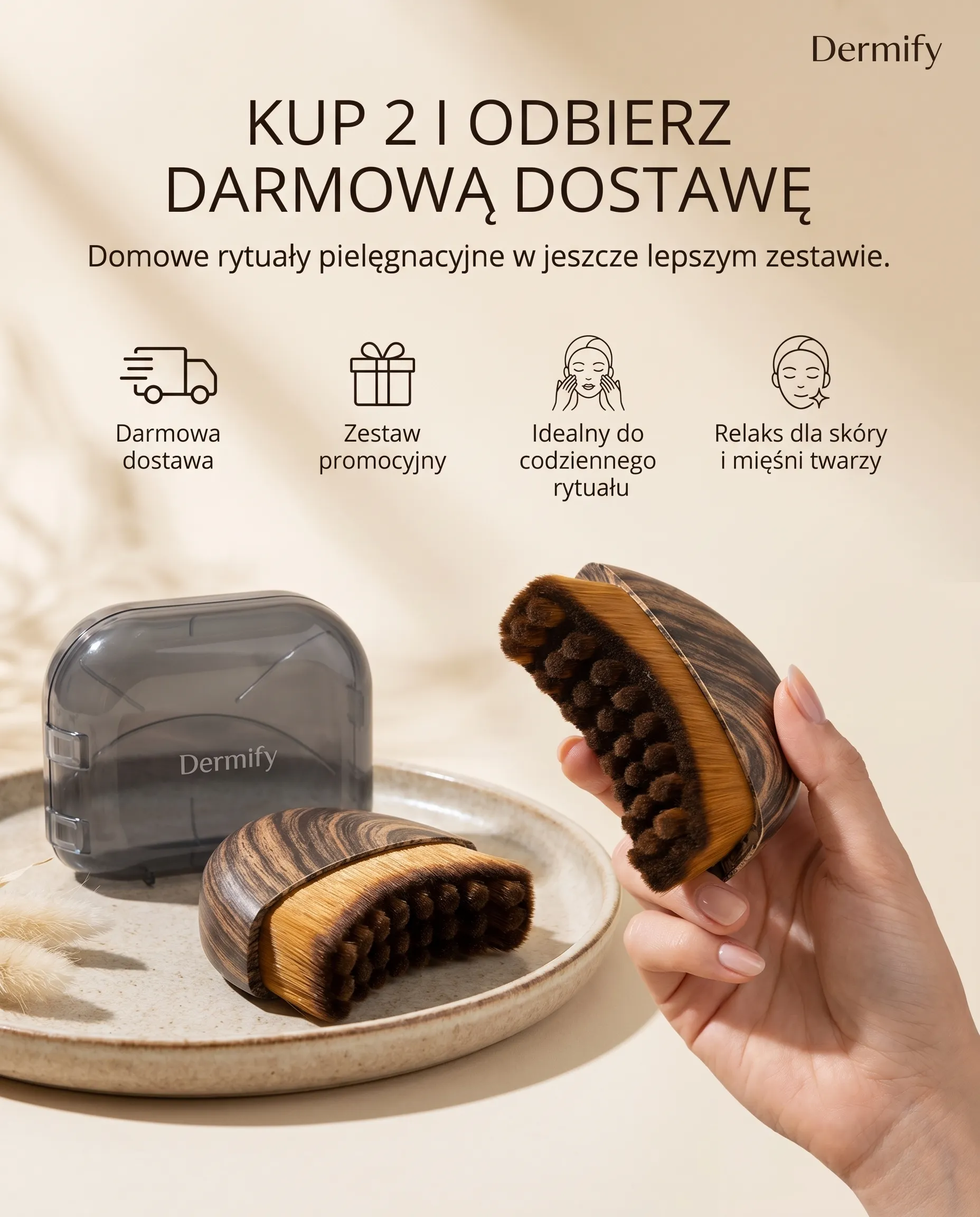 Dermify — szczegół szczotki